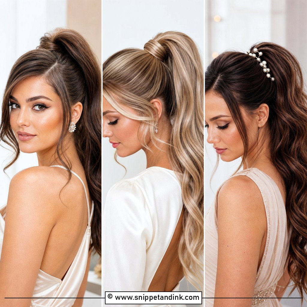 20 High Ponytail Bridesmaid Hair Ideas for Sleek Parties