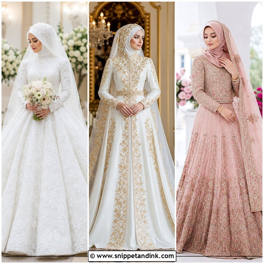 20 Hijab Bridal Dress Ideas for an Elegant Modern Bride