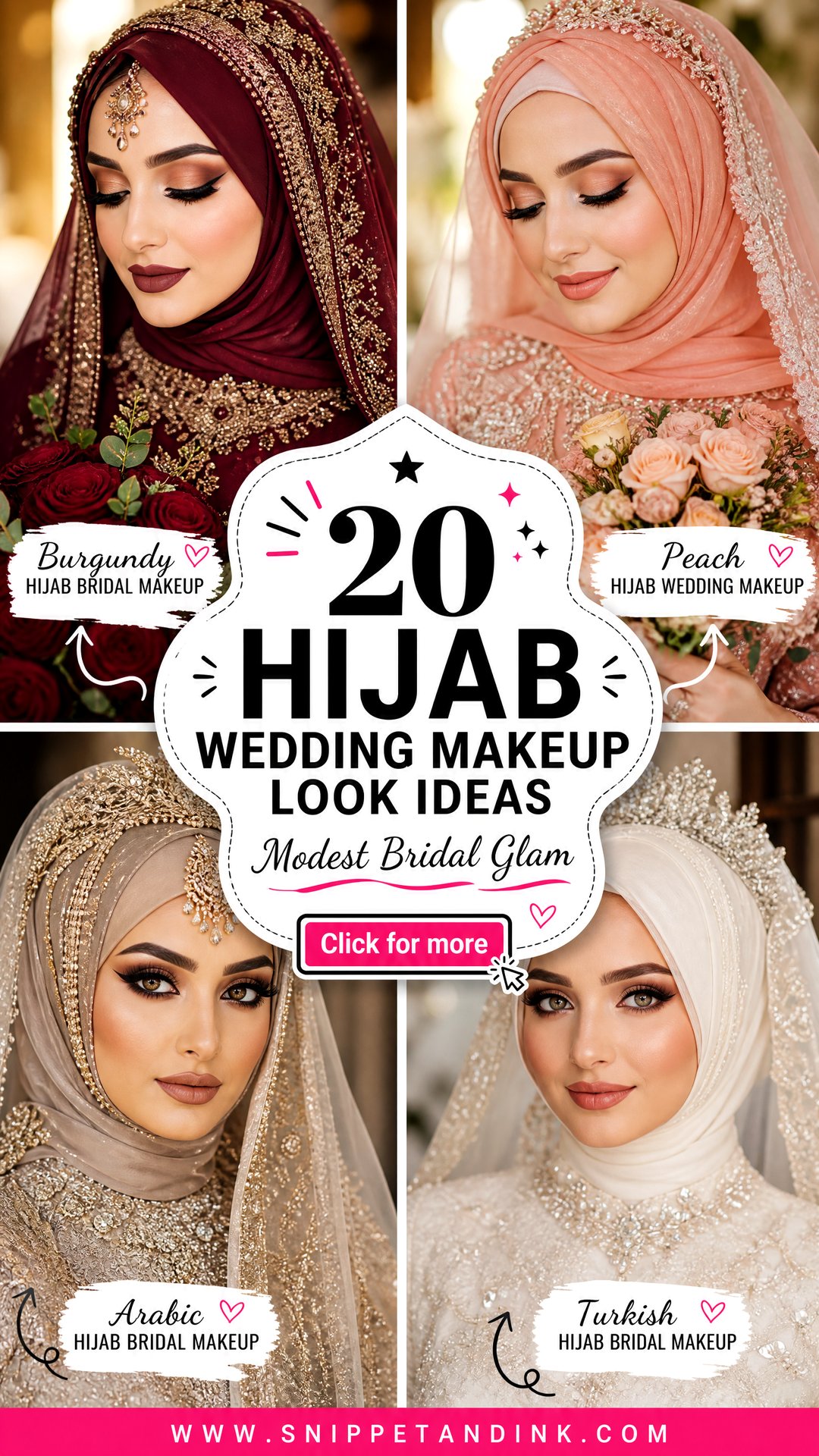 20 Hijab Wedding Makeup Look Ideas for Modest Bridal Glam - 20 Hijab Wedding Makeup Look Ideas for Modest Bridal Glam