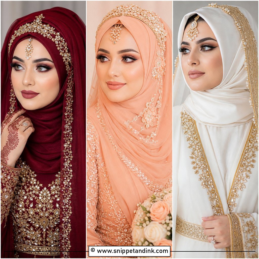 20 Hijab Wedding Makeup Look Ideas for Modest Bridal Glam
