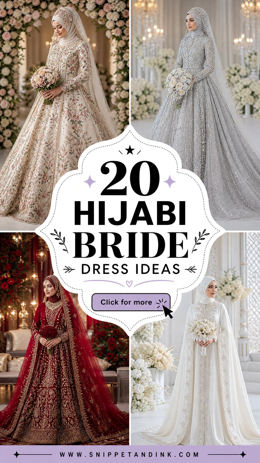 20 Hijabi Bride Dress Ideas for a Modest Elegant Wedding - 20 Hijabi Bride Dress Ideas for a Modest, Elegant Wedding