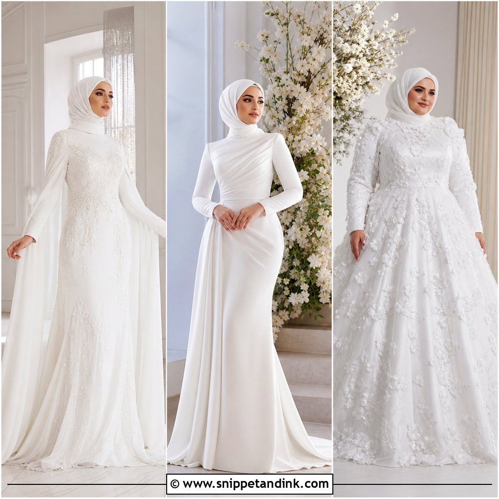 20 Hijabi Wedding Dress Gowns for an Elegant Bridal Look