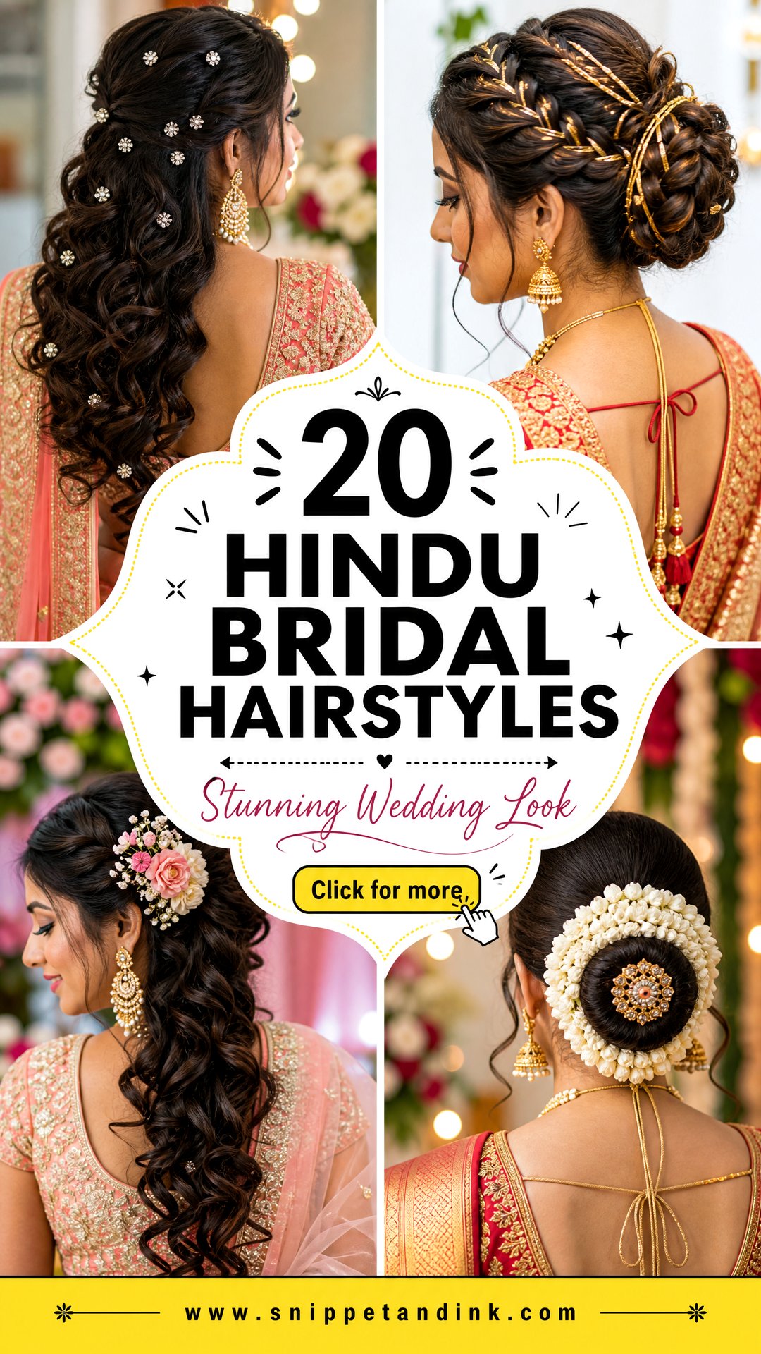 20 Hindu Bridal Hairstyles for a Stunning Wedding Look - 20 Hindu Bridal Hairstyles for a Stunning Wedding Look
