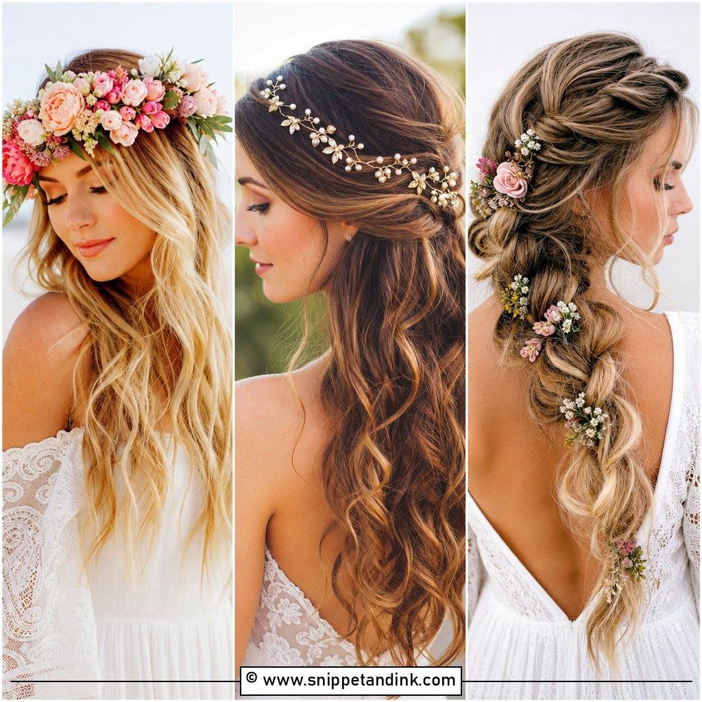 20 Hippie Wedding Hair Ideas for Free-Spirited Brides