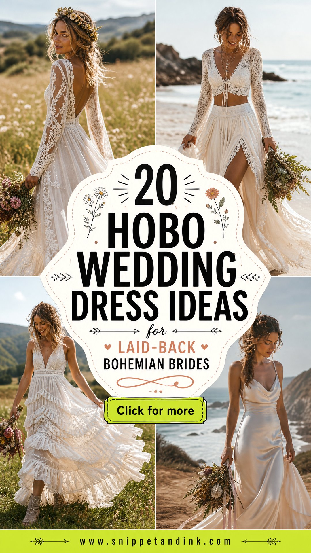20 Hobo Wedding Dress Ideas for Laid-Back Bohemian Brides - 20 Hobo Wedding Dress Ideas for Laid-Back Bohemian Brides