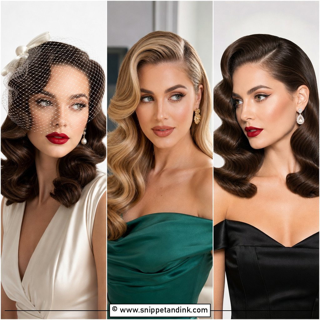20 Hollywood Curls Wedding Hair Ideas for Vintage Bridal Glam