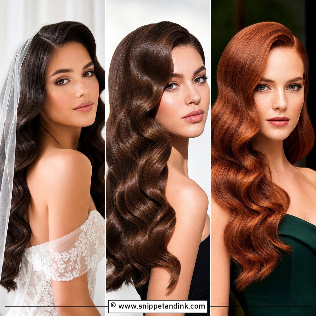 20 Hollywood Waves Bridal Hair Ideas for Luxe Wedding Glam