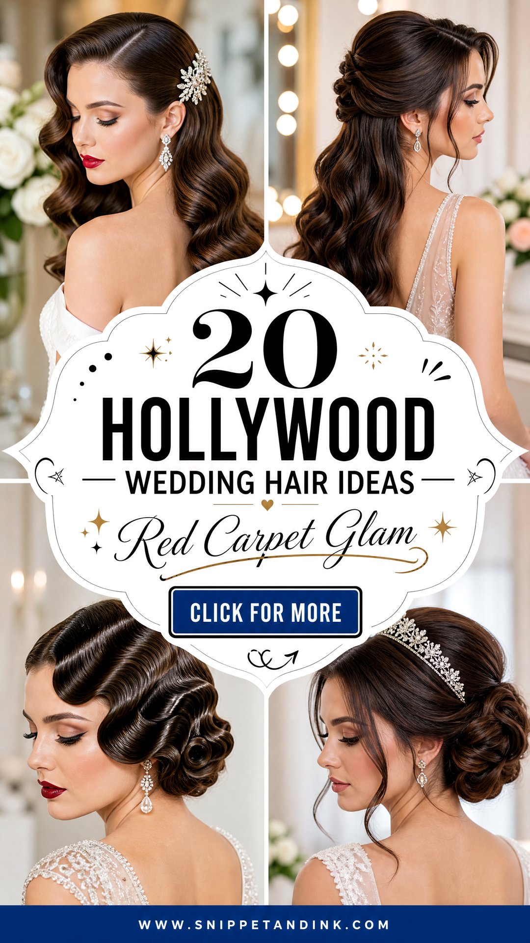 20 Hollywood Wedding Hair Ideas for Red Carpet Bridal Glam - 20 Hollywood Wedding Hair Ideas for Red Carpet Bridal Glam