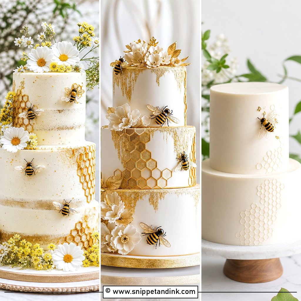20 Honey Bee Cake Design Ideas for Wedding Charm