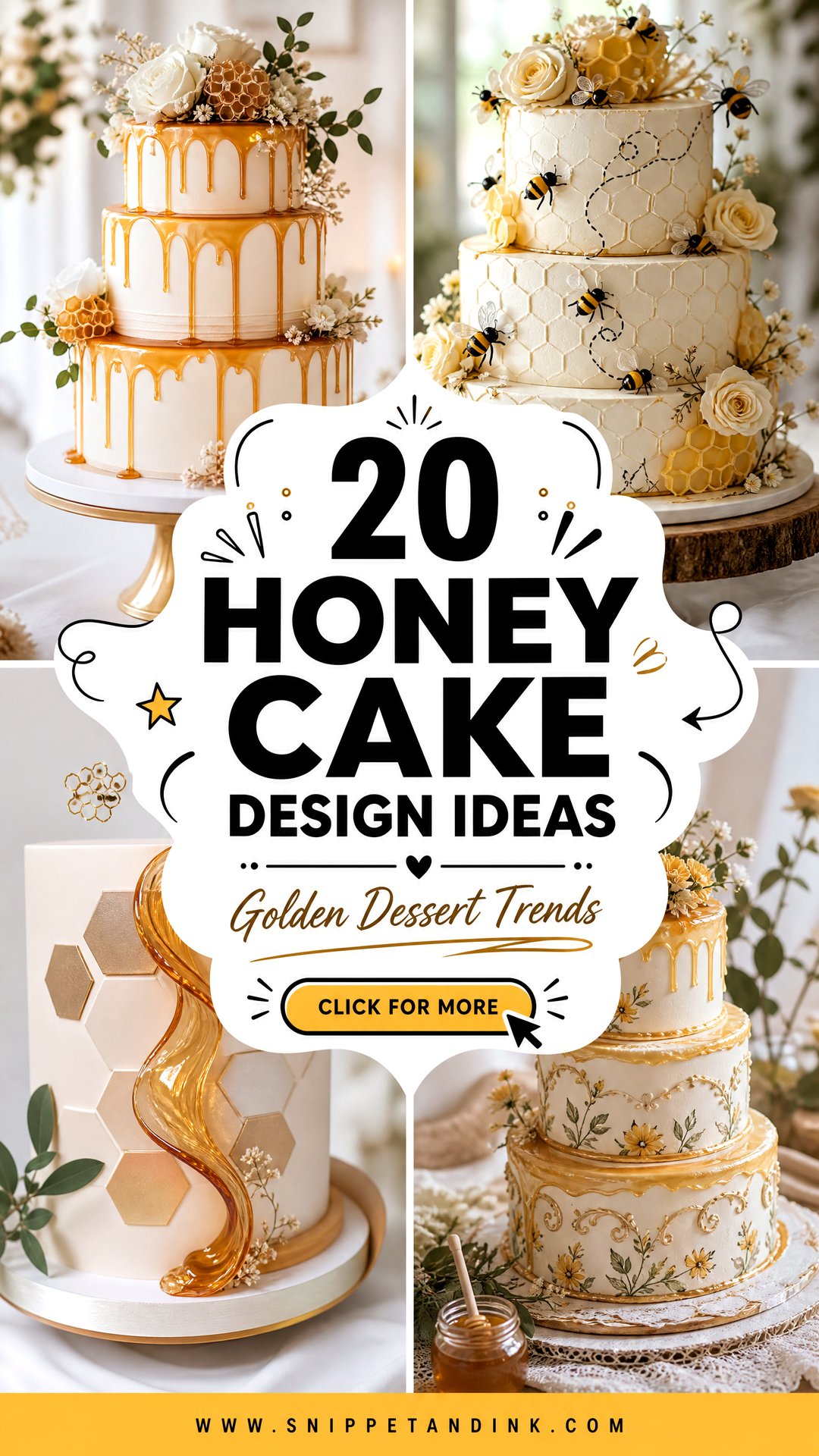 20 Honey Cake Design Ideas for Wedding Dessert Trends - 20 Honey Cake Design Ideas for Wedding Dessert Trends