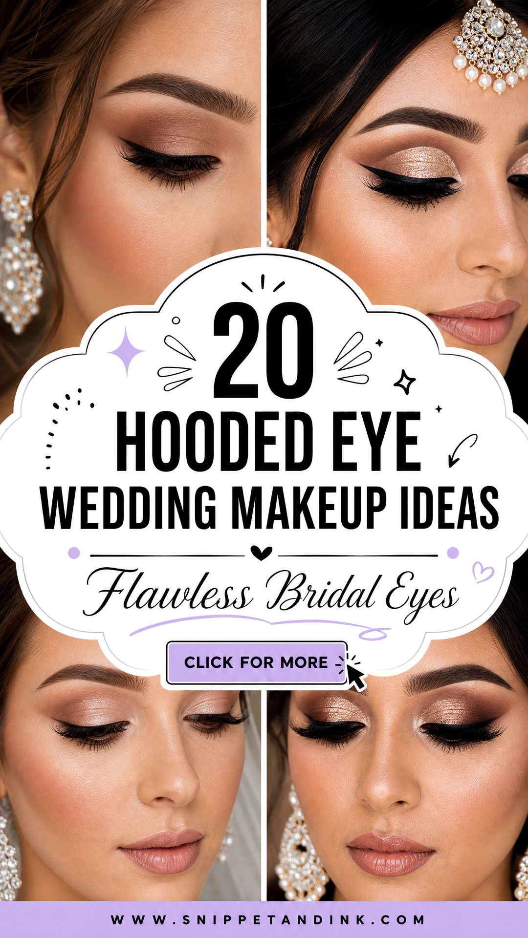 20 Hooded Eye Wedding Makeup Ideas for Flawless Bridal Glam - 20 Hooded Eye Wedding Makeup Ideas for Flawless Bridal Glam