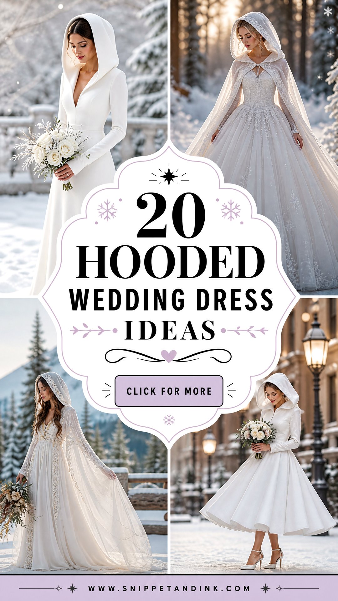 20 Hooded Wedding Dress Ideas Dreamy Styles for Winter Brides - 20 Hooded Wedding Dress Ideas: Dreamy Styles for Winter Brides