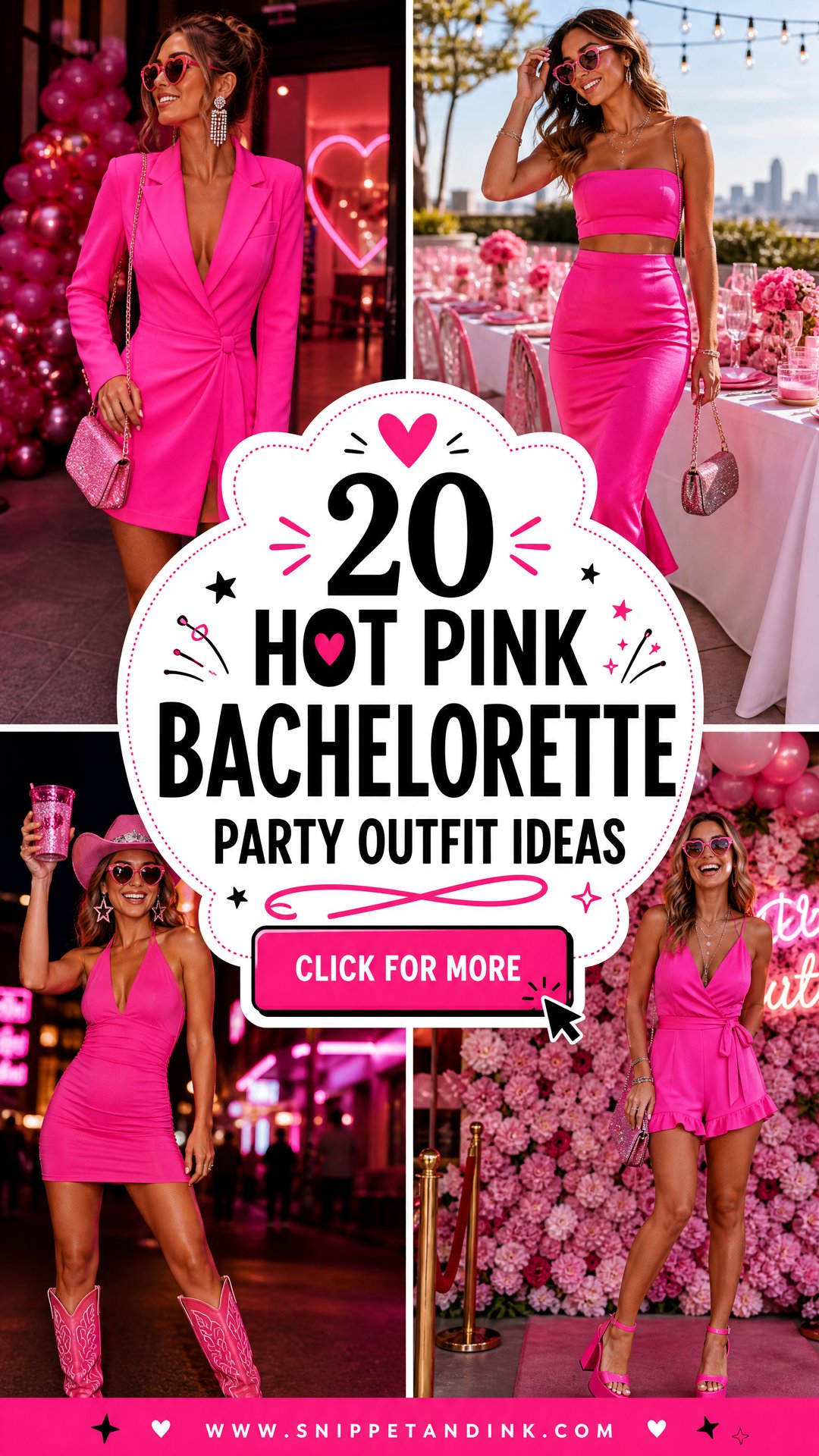 20 Hot Pink Bachelorette Party Outfit Ideas Bold Looks to Try - 20 Hot Pink Bachelorette Party Outfit Ideas: Bold Looks to Try