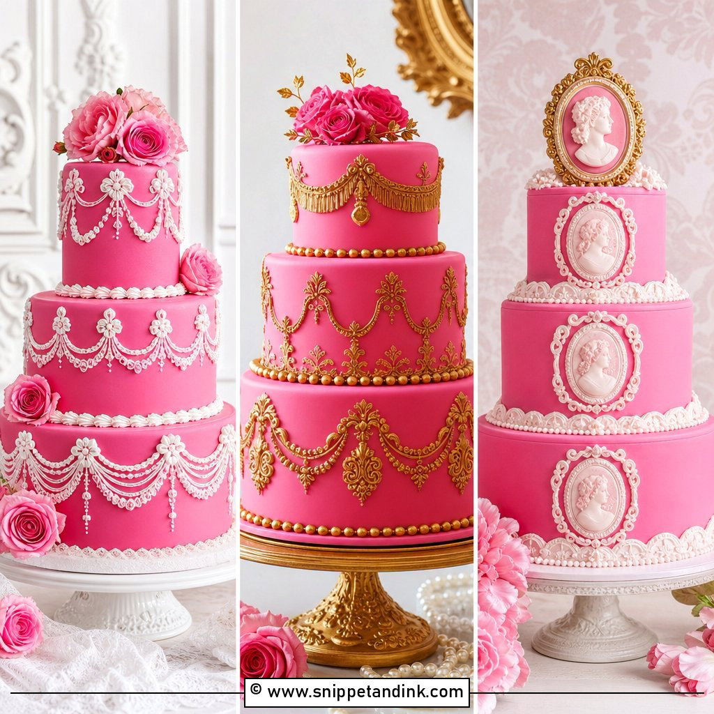 20 Hot Pink Vintage Cake Ideas for Wedding Style