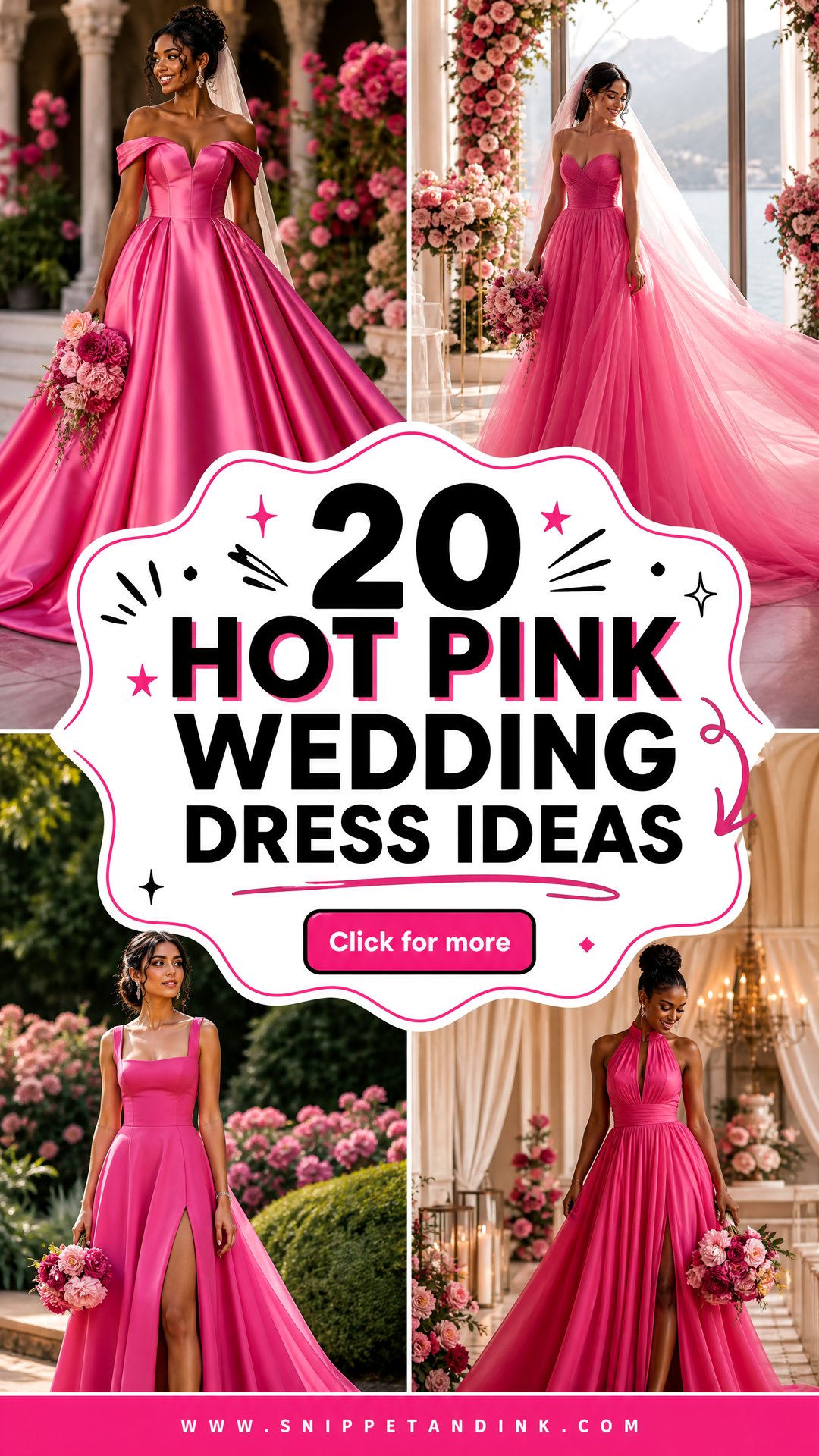 20 Hot Pink Wedding Dress Ideas for Bold Modern Brides Today - 20 Hot Pink Wedding Dress Ideas for Bold Modern Brides Today