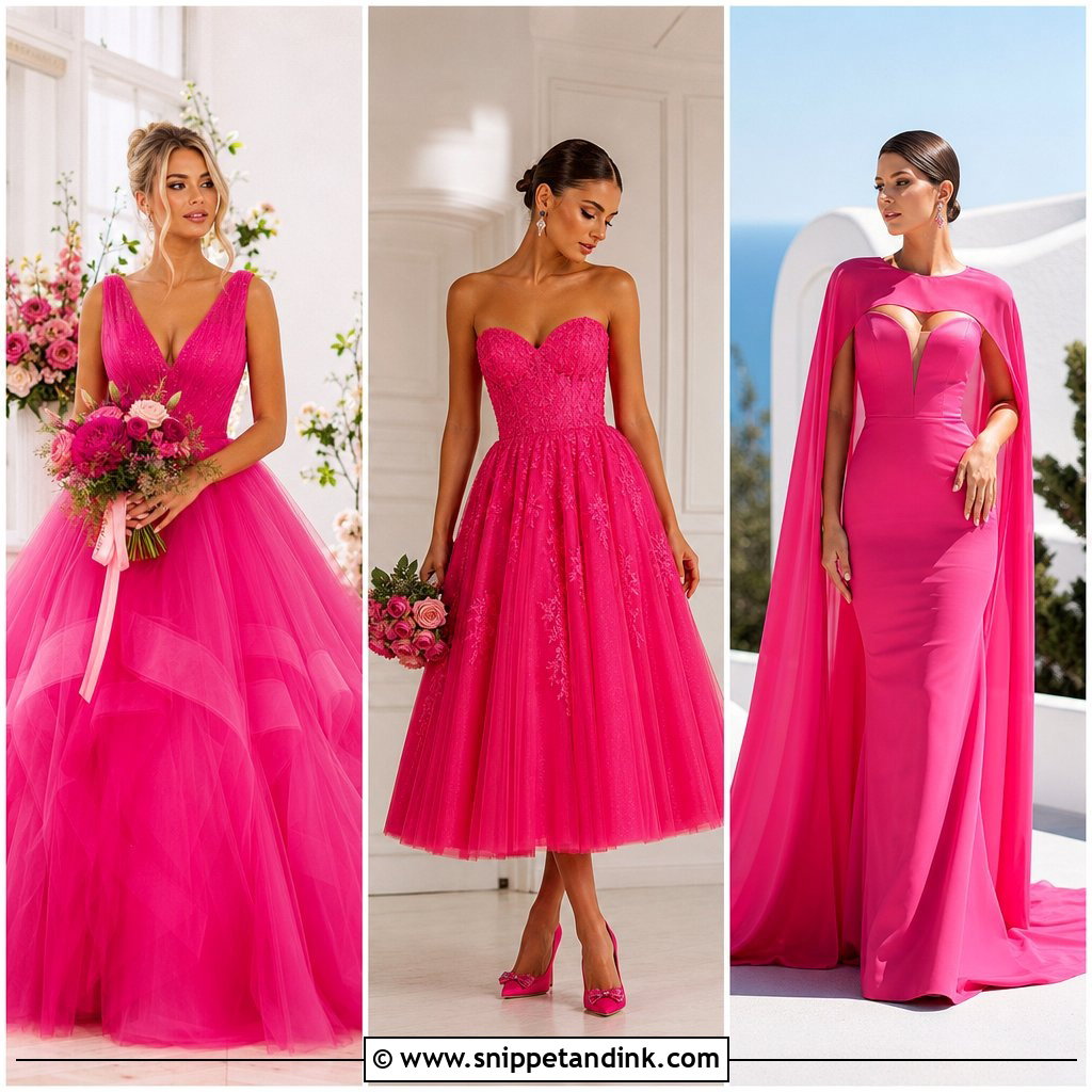 20 Hot Pink Wedding Dress Outfit Ideas: Bold Bridal Style