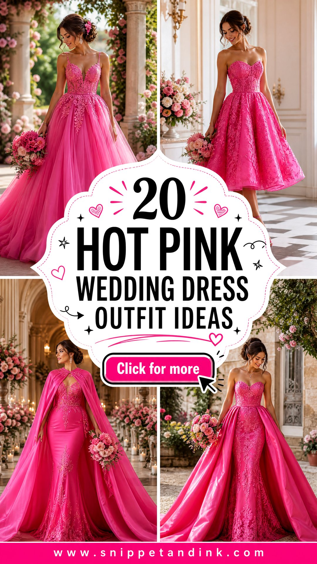 20 Hot Pink Wedding Dress Outfit Ideas Bold Bridal Style - 20 Hot Pink Wedding Dress Outfit Ideas: Bold Bridal Style