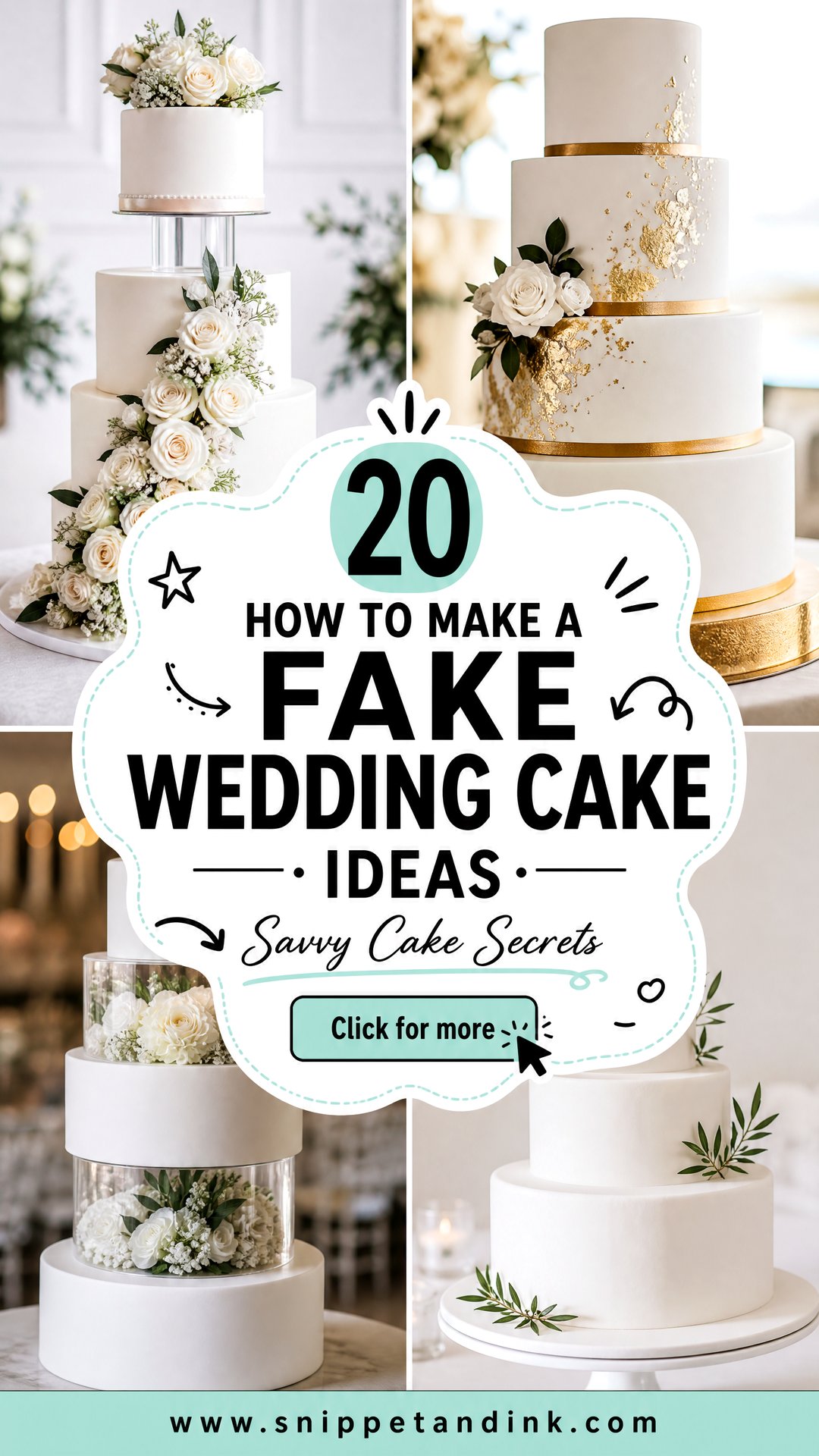 20 How to Make a Fake Wedding Cake Ideas for Savvy Brides - 20 How to Make a Fake Wedding Cake Ideas for Savvy Brides