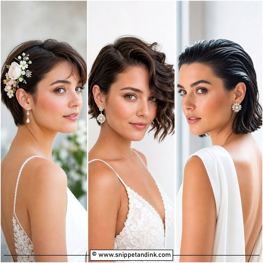 20 How to Style Short Hair for Wedding Ideas Brides Love