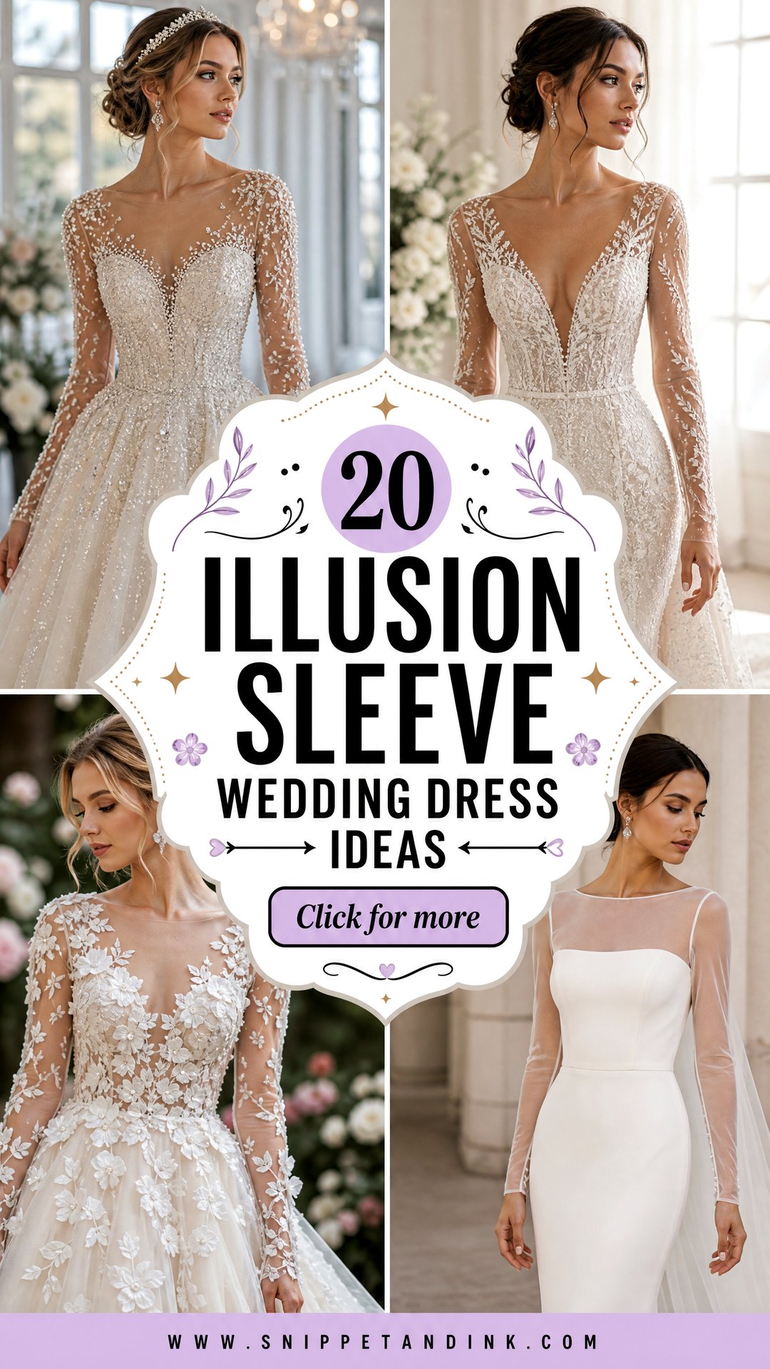 20 Illusion Sleeve Wedding Dress Ideas Graceful Looks for Brides - 20 Illusion Sleeve Wedding Dress Ideas: Graceful Looks for Brides