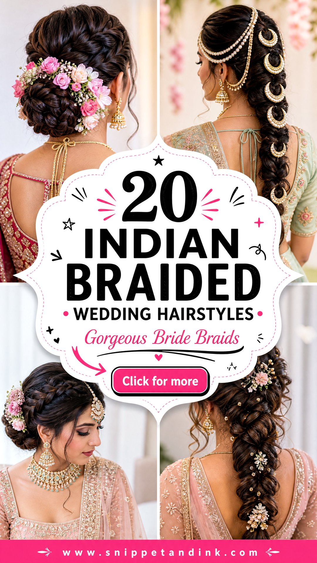 20 Indian Braided Wedding Hairstyles for Gorgeous Brides - 20 Indian Braided Wedding Hairstyles for Gorgeous Brides