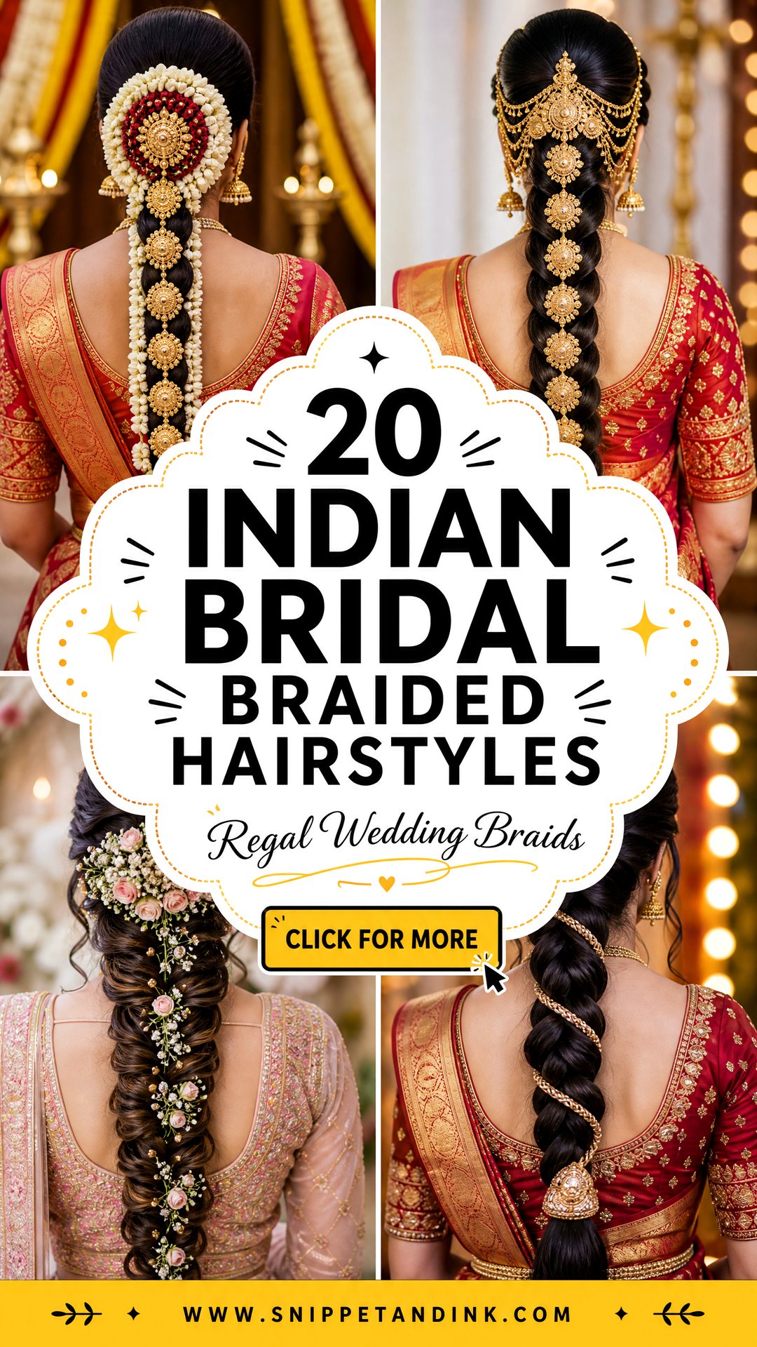 20 Indian Bridal Braided Hairstyles for Regal Wedding Glam - 20 Indian Bridal Braided Hairstyles for Regal Wedding Glam