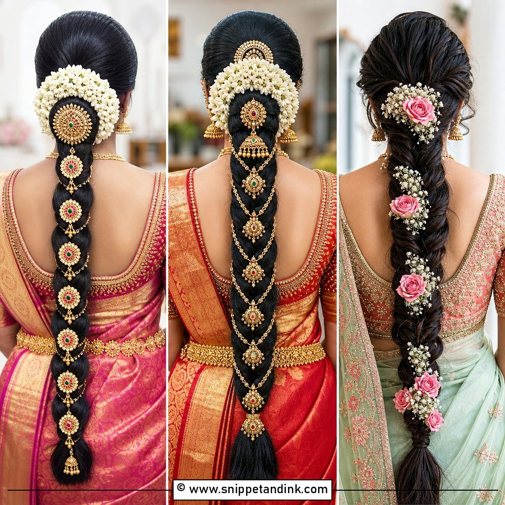 20 Indian Bridal Braided Hairstyles for Regal Wedding Glam