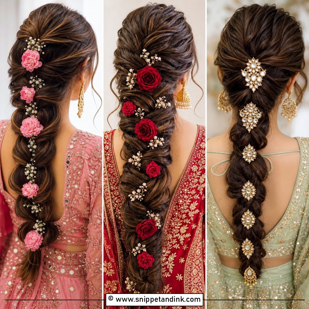 20 Indian Bridal Braids for Long Hair Brides Will Love
