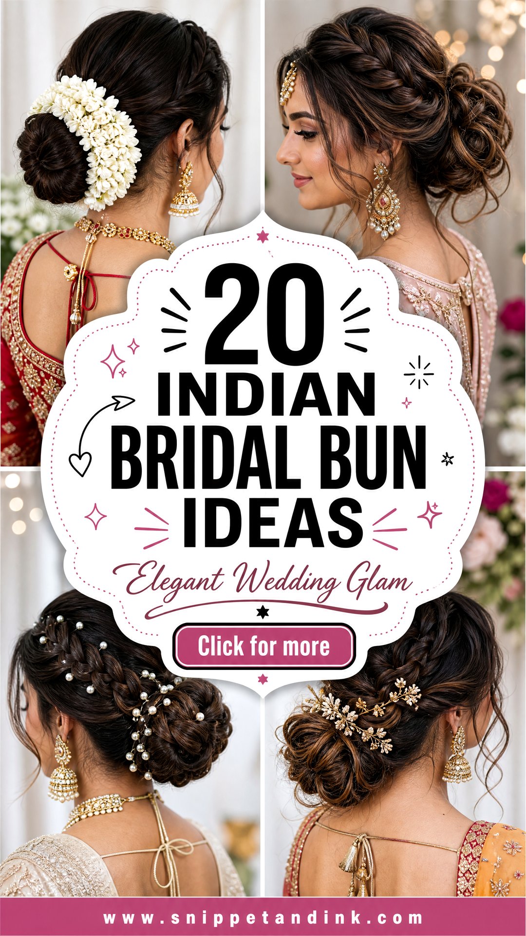 20 Indian Bridal Bun Ideas for Elegant Wedding Glam Today - 20 Indian Bridal Bun Ideas for Elegant Wedding Glam Today
