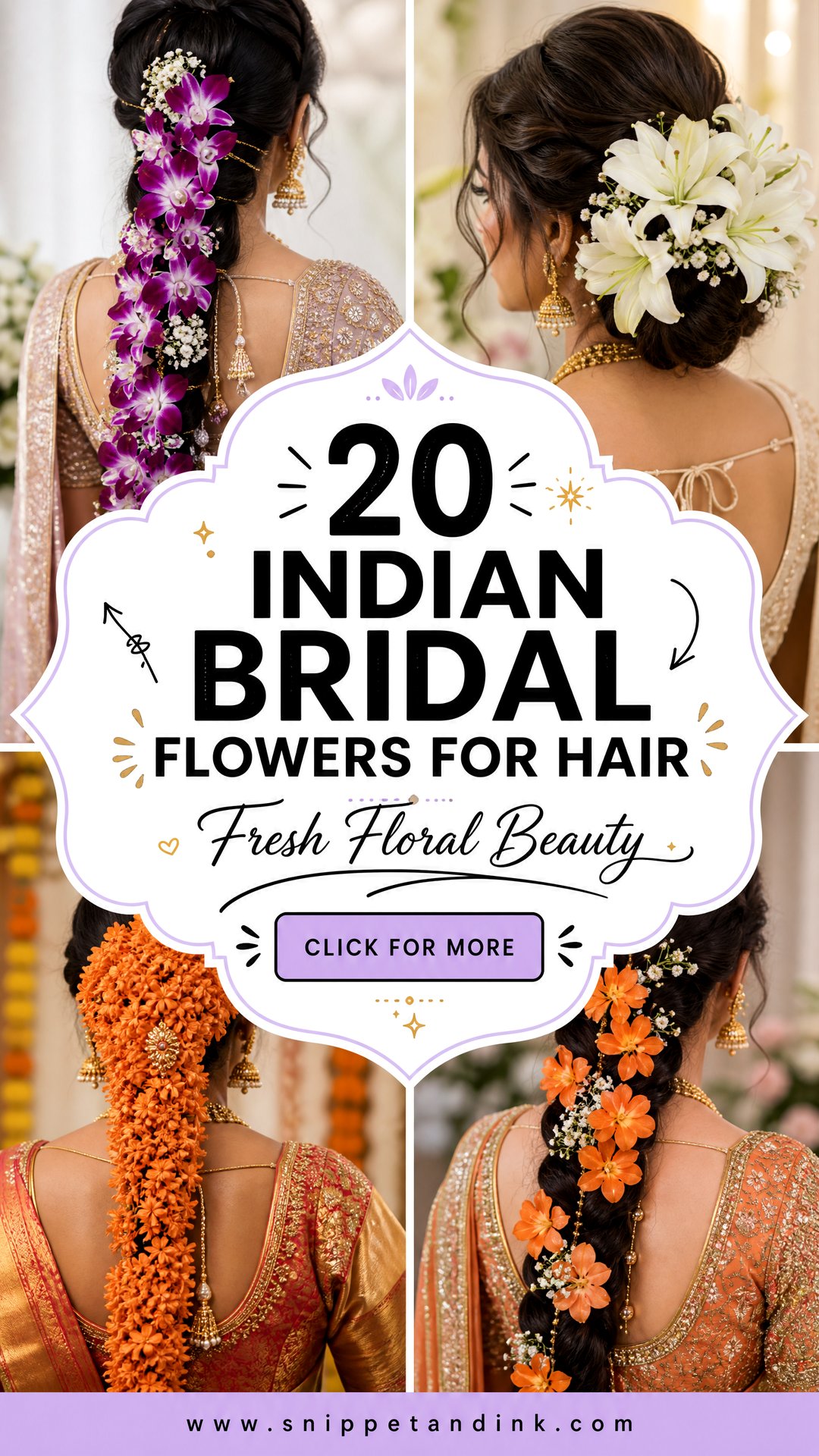 20 Indian Bridal Flowers for Hair to Elevate Your Look - 20 Indian Bridal Flowers for Hair to Elevate Your Look