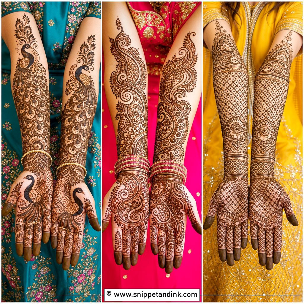 20 Indian Bridal Full Hand Mehndi Designs for Brides