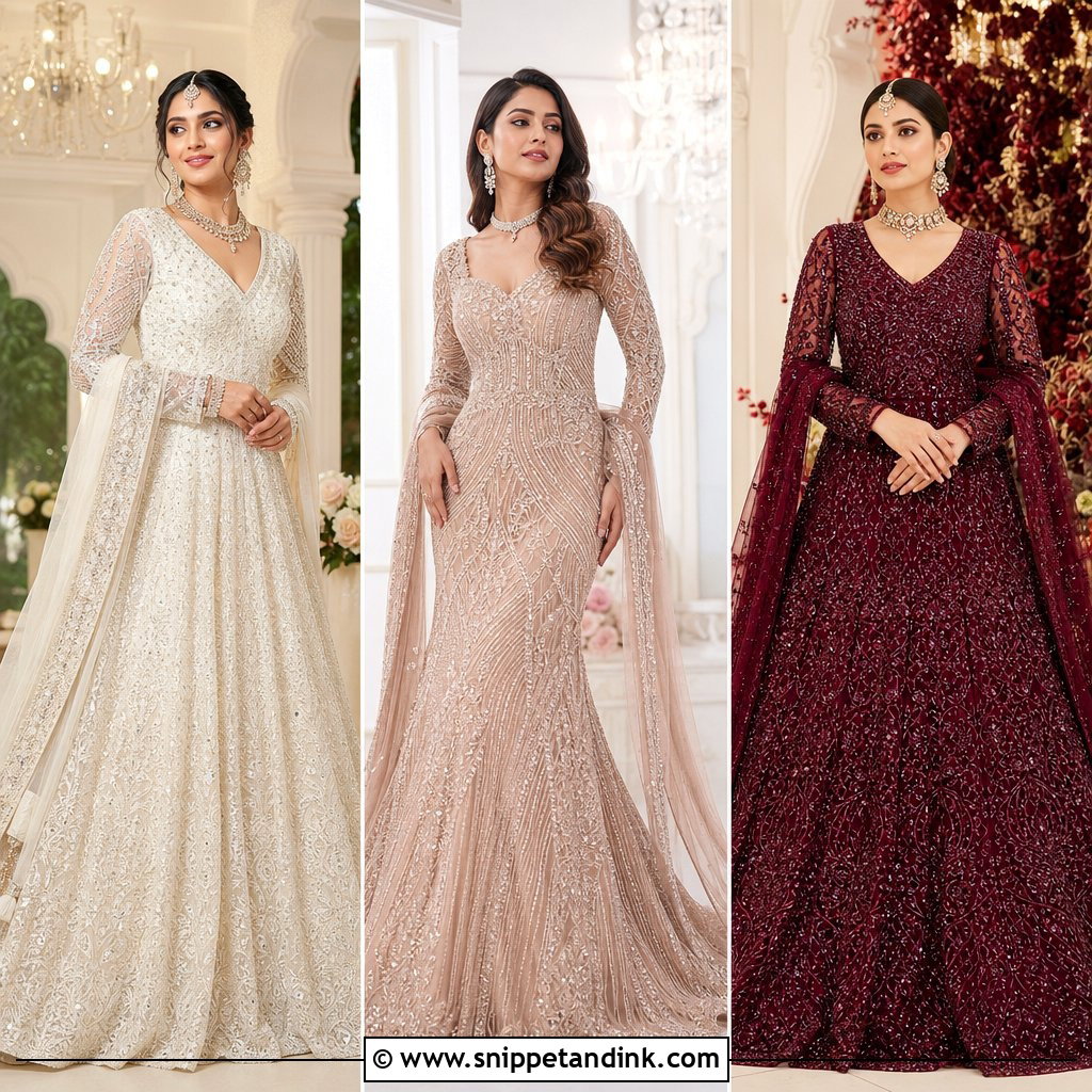 20 Indian Bridal Gowns: Regal Styles for a Stunning Wedding Look