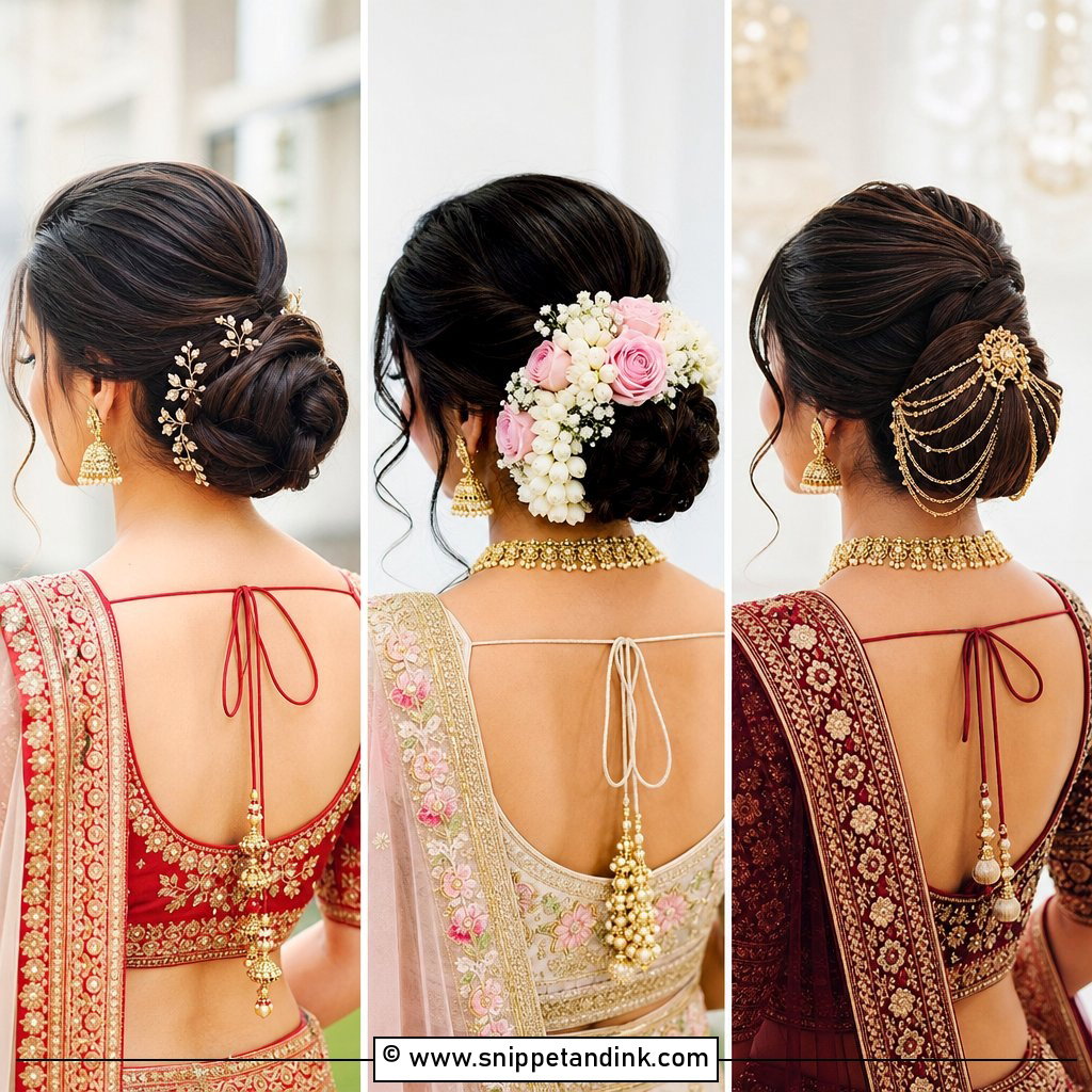 20 Indian Bridal Hair Bun Style Ideas for Regal Glam