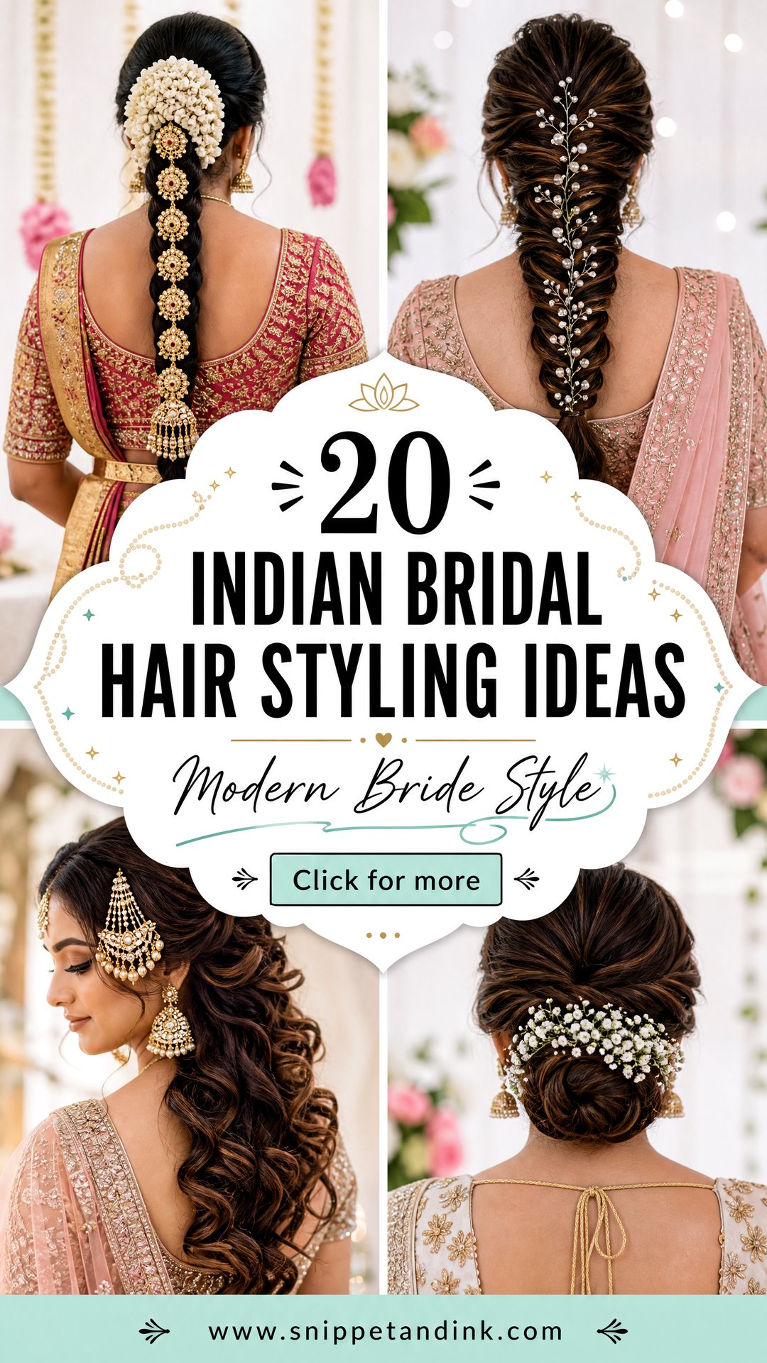 20 Indian Bridal Hair Styling Ideas for Modern Brides - 20 Indian Bridal Hair Styling Ideas for Modern Brides