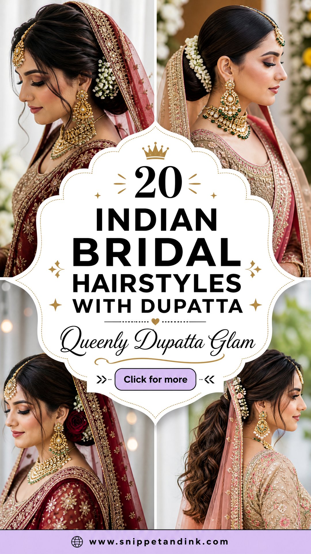 20 Indian Bridal Hairstyles with Dupatta for Queens Today - 20 Indian Bridal Hairstyles with Dupatta for Queens Today