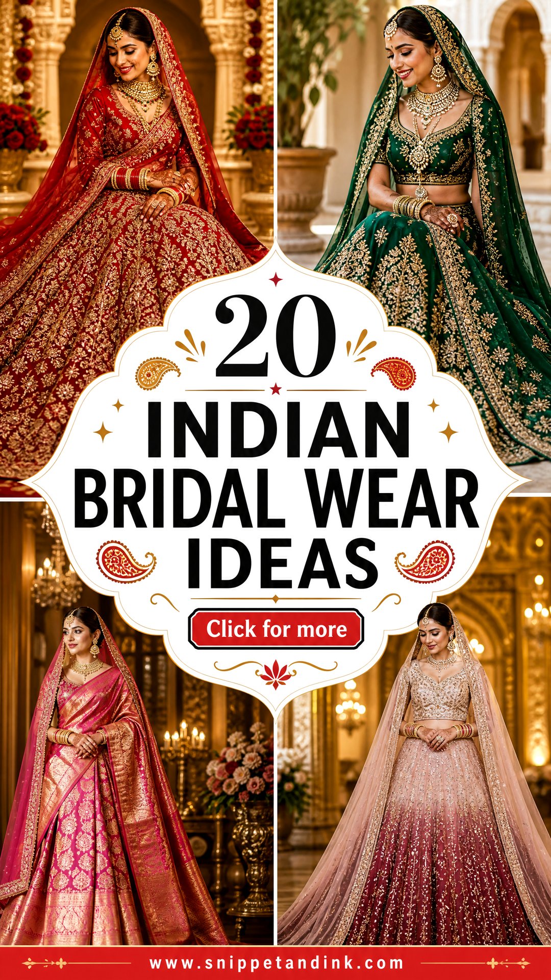 20 Indian Bridal Wear Ideas for a Timeless Bridal Look - 20 Indian Bridal Wear Ideas for a Timeless Bridal Look