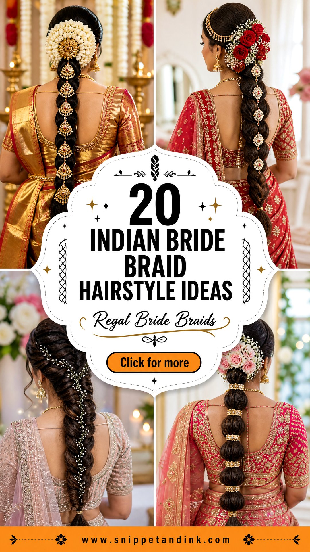 20 Indian Bride Braid Hairstyle Ideas for Regal Brides - 20 Indian Bride Braid Hairstyle Ideas for Regal Brides