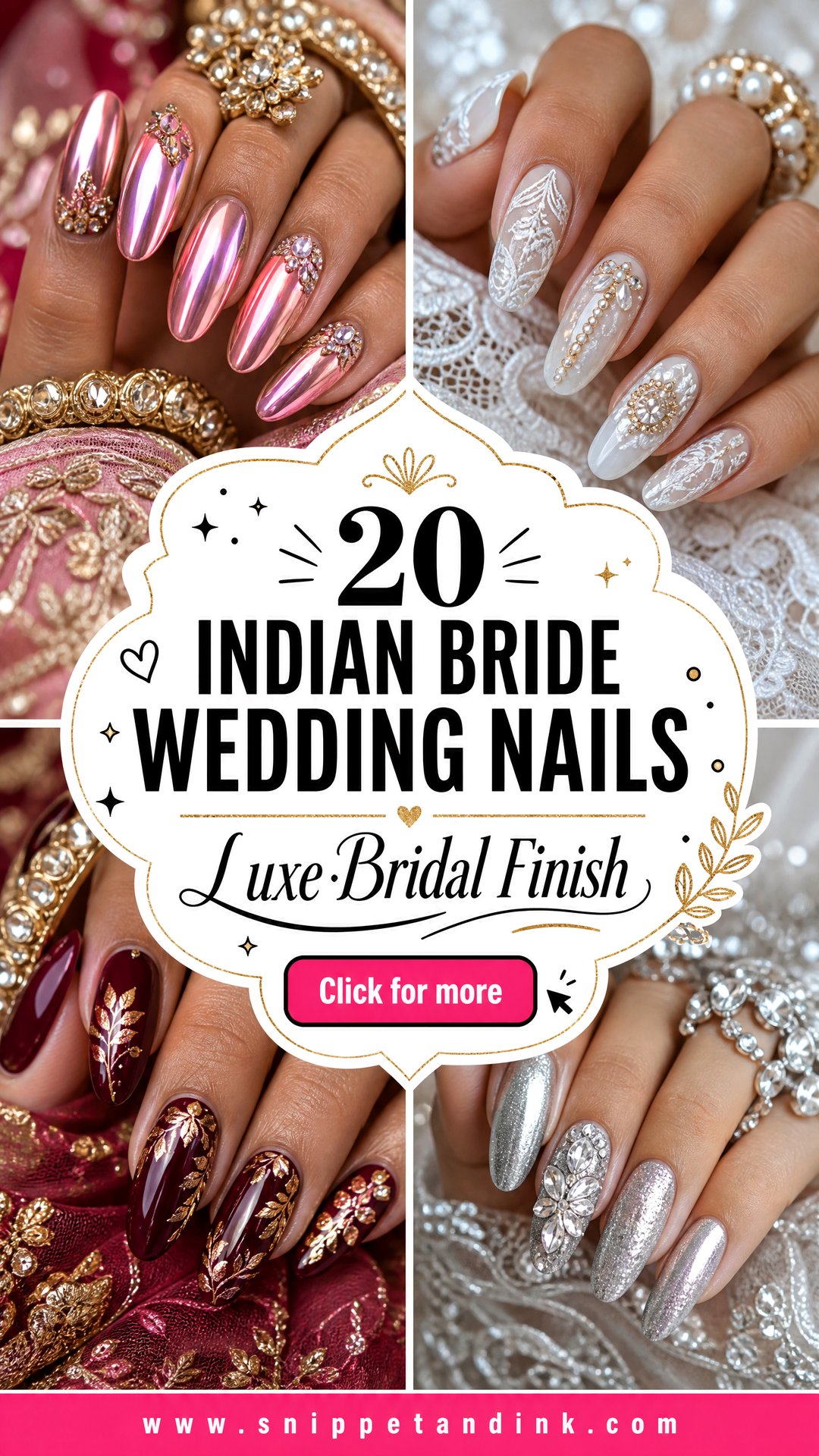 20 Indian Bride Wedding Nails for a Luxe Bridal Finish - 20 Indian Bride Wedding Nails for a Luxe Bridal Finish