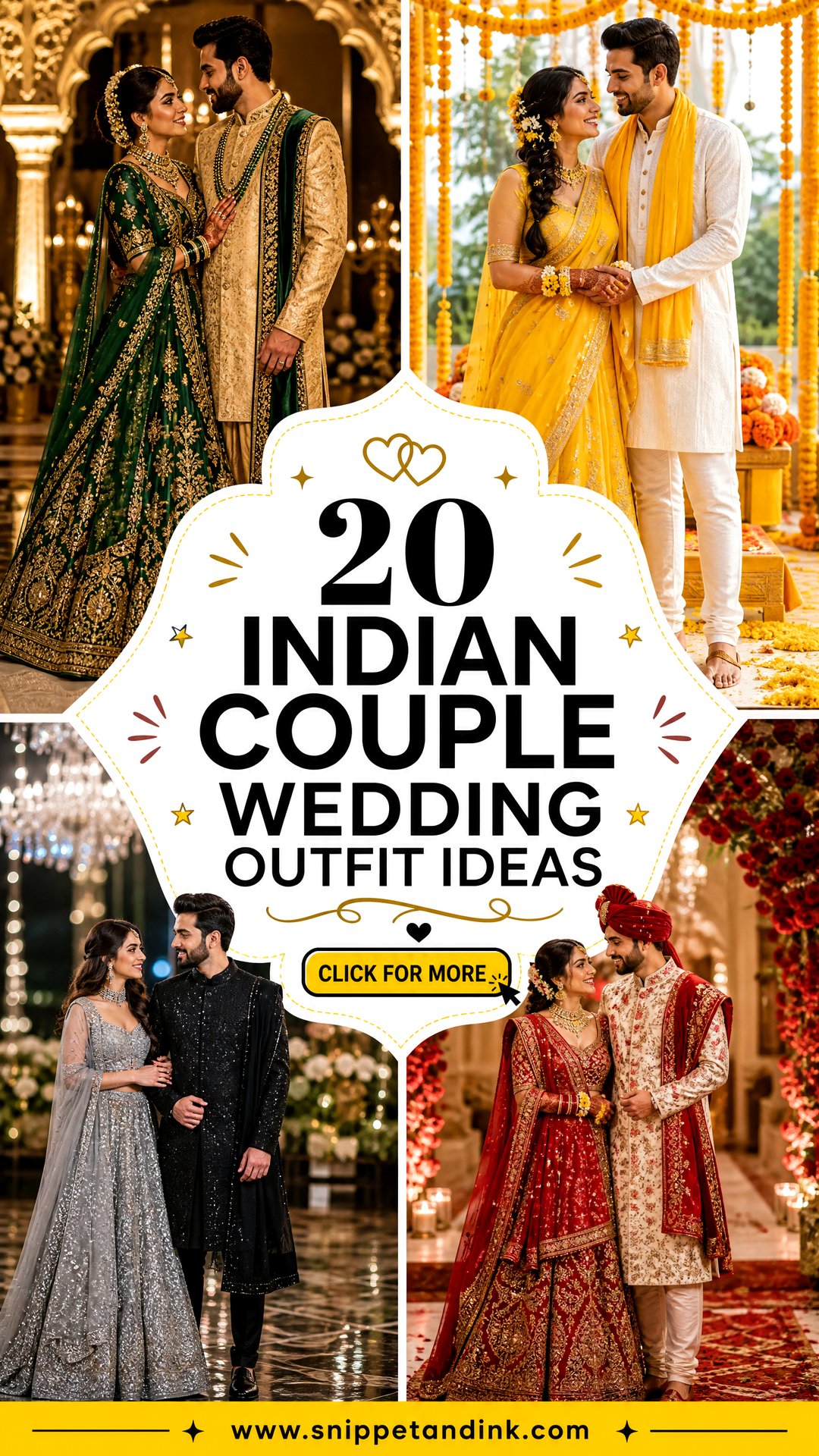 20 Indian Couple Wedding Outfit Ideas Matching Styles for 2026 - 20 Indian Couple Wedding Outfit Ideas: Matching Styles for 2026