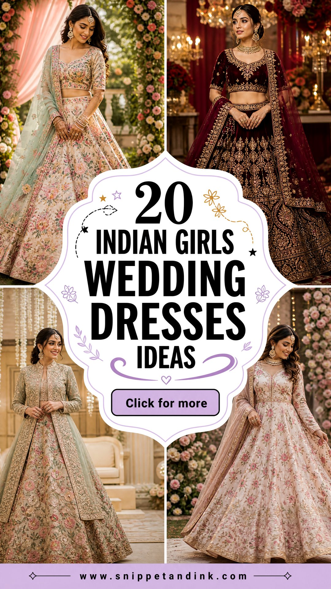 20 Indian Girls Wedding Dresses for a Stunning Bridal Look - 20 Indian Girls Wedding Dresses for a Stunning Bridal Look