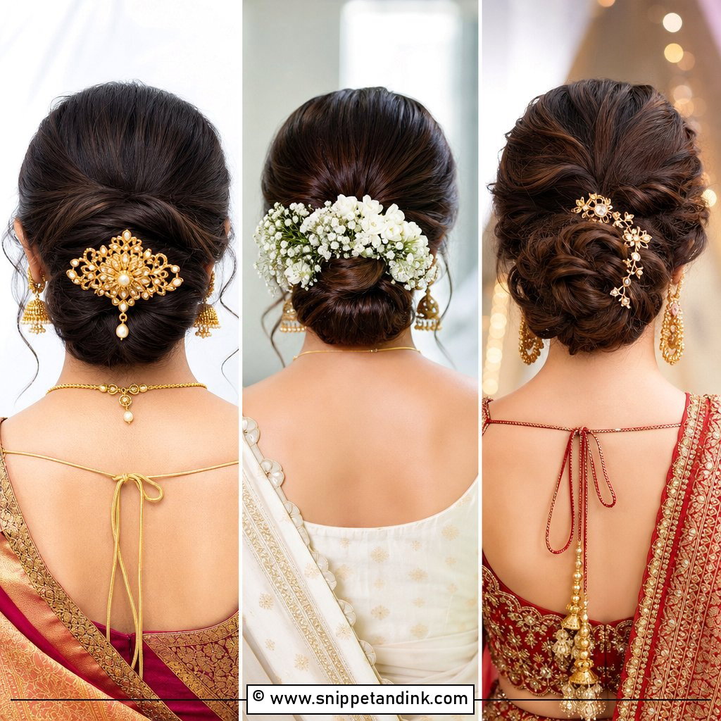 20 Indian Hair Bun for Wedding Ideas With Floral Charm