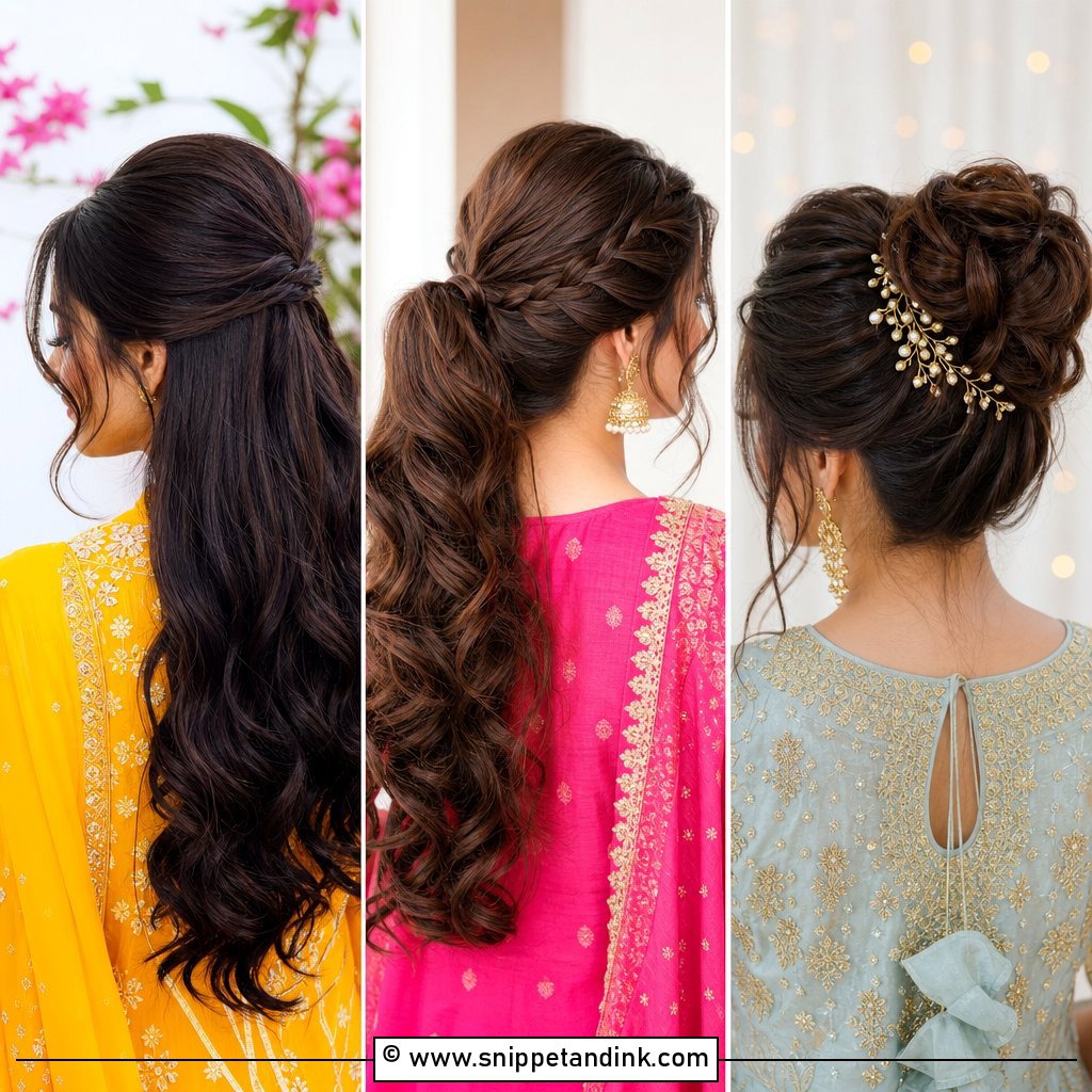 20 Indian Hairstyles for Wedding Guest Looks to Steal