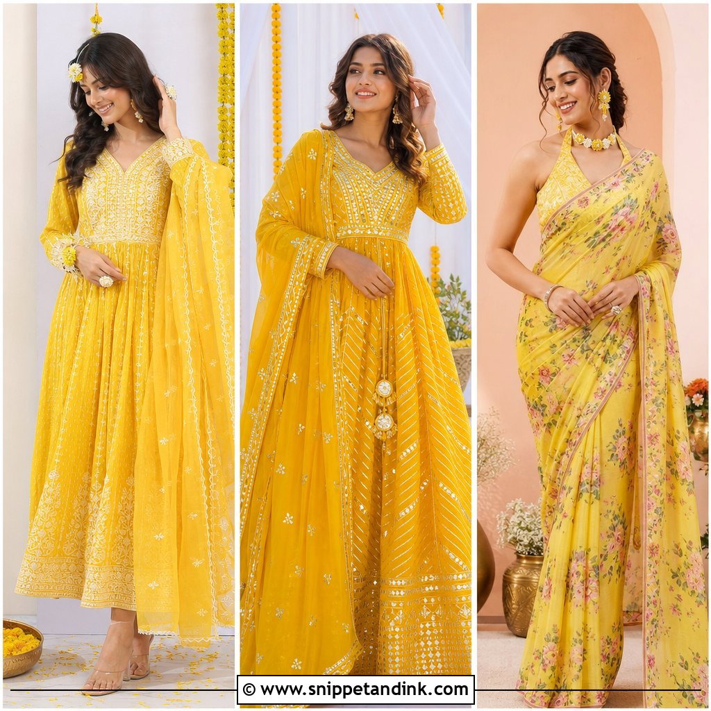 20 Indian Haldi Ceremony Dresses: Vibrant Looks for Joyful Brides