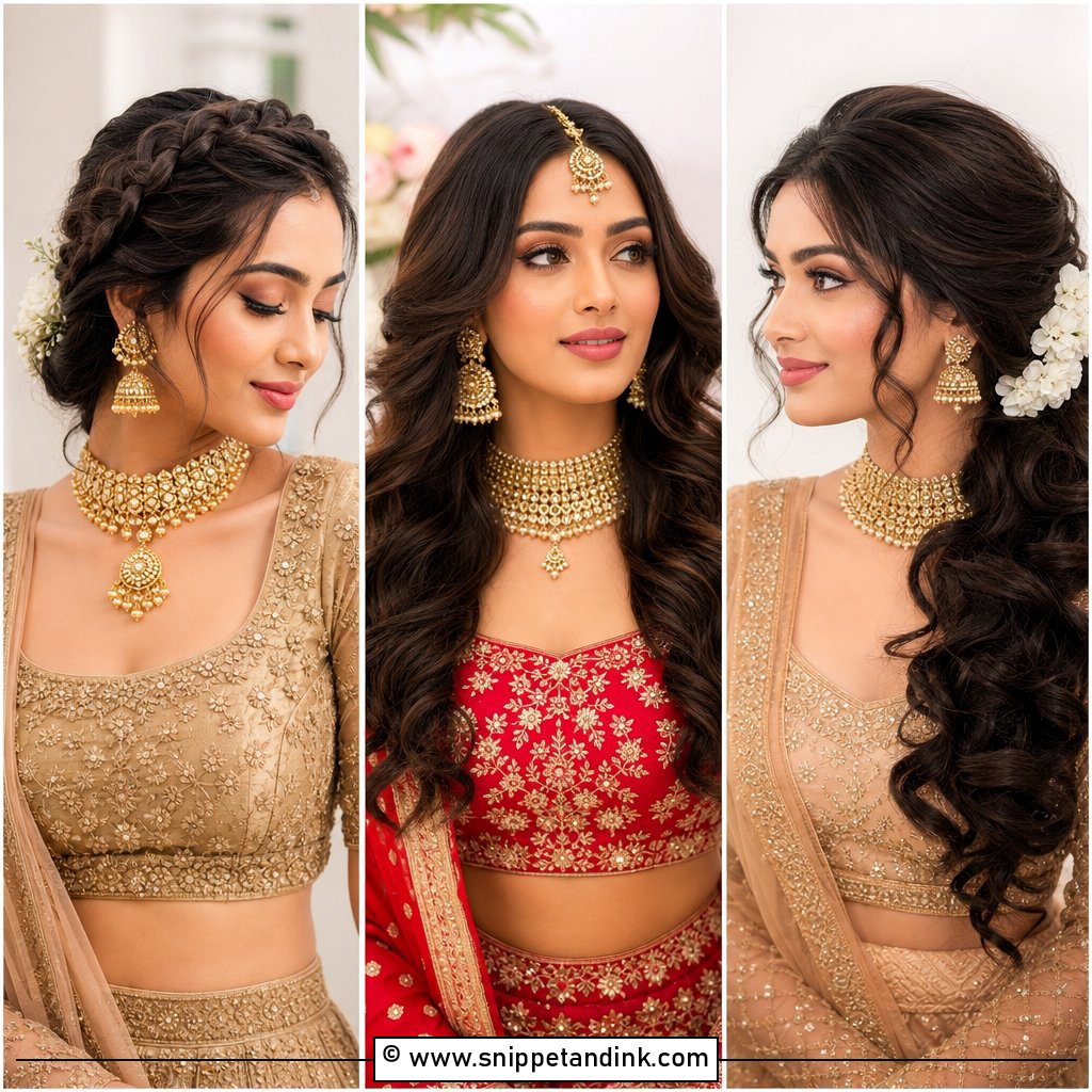 20 Indian Marriage Hair Styles for Stunning Family Looks