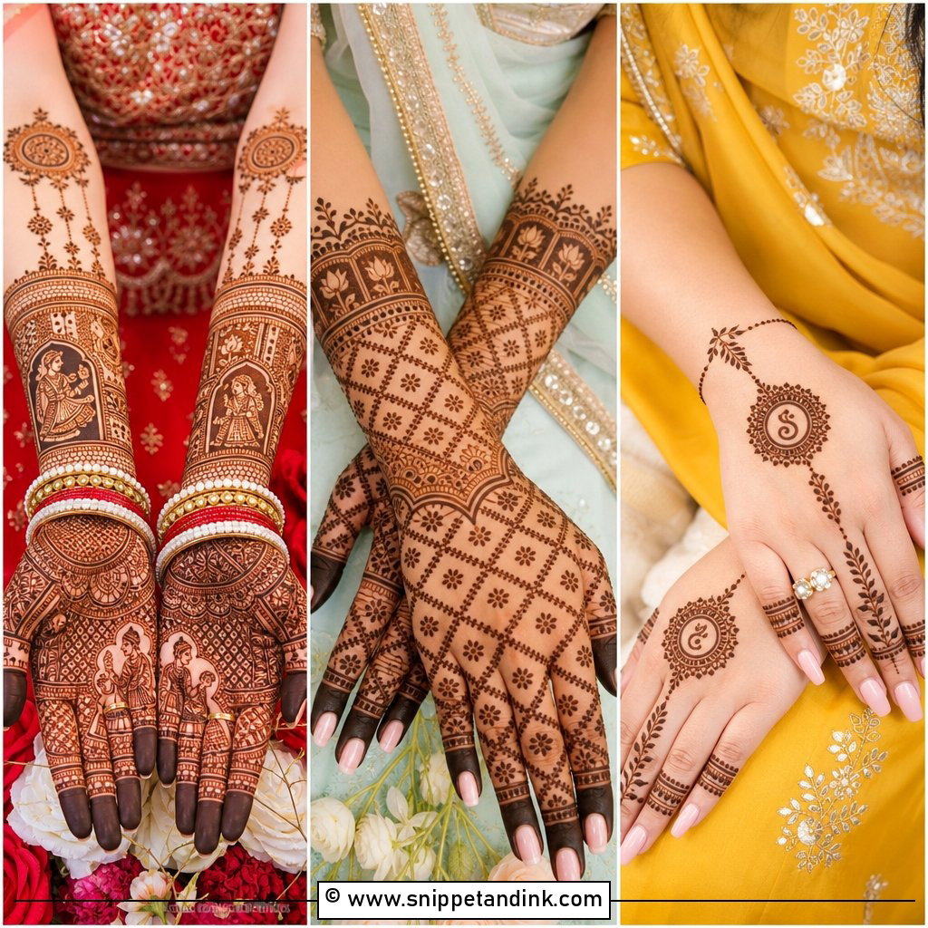 20 Indian Mehandi Design for Bridal Ideas With Regal Detail