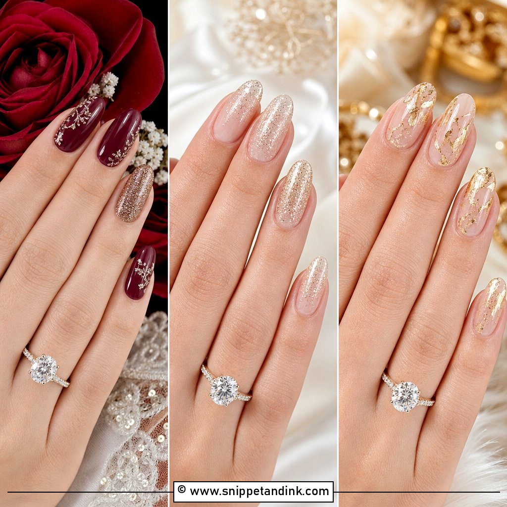 20 Indian Nail Art for Engagement Brides Ideas to Sparkle