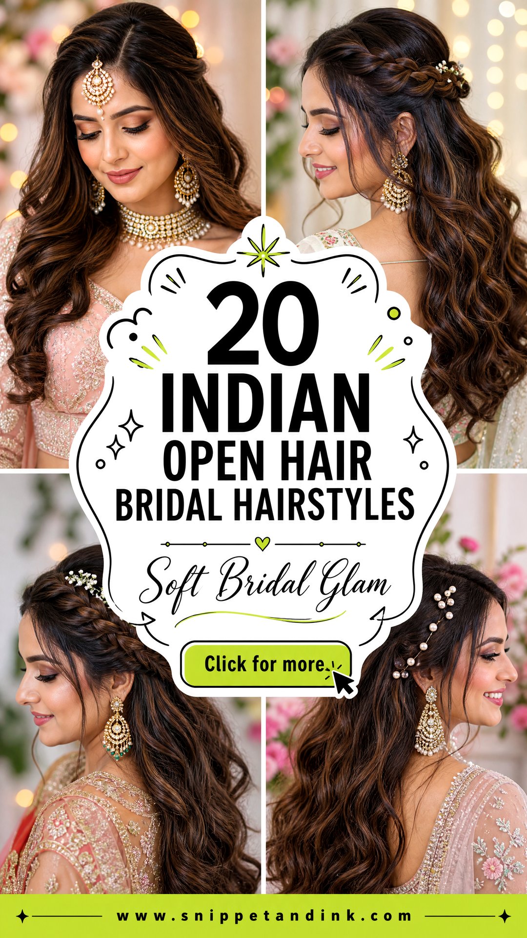 20 Indian Open Hair Bridal Hairstyles For Soft Bridal Glam - 20 Indian Open Hair Bridal Hairstyles For Soft Bridal Glam