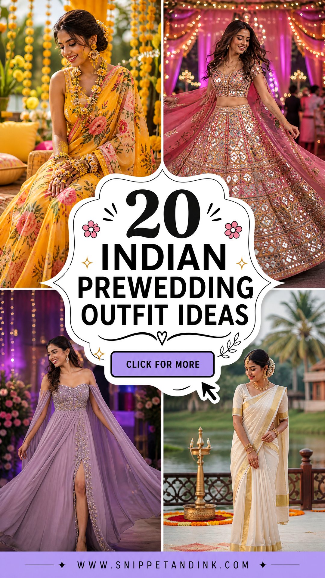 20 Indian Prewedding Outfit Ideas for a Stylish Celebration - 20 Indian Prewedding Outfit Ideas for a Stylish Celebration