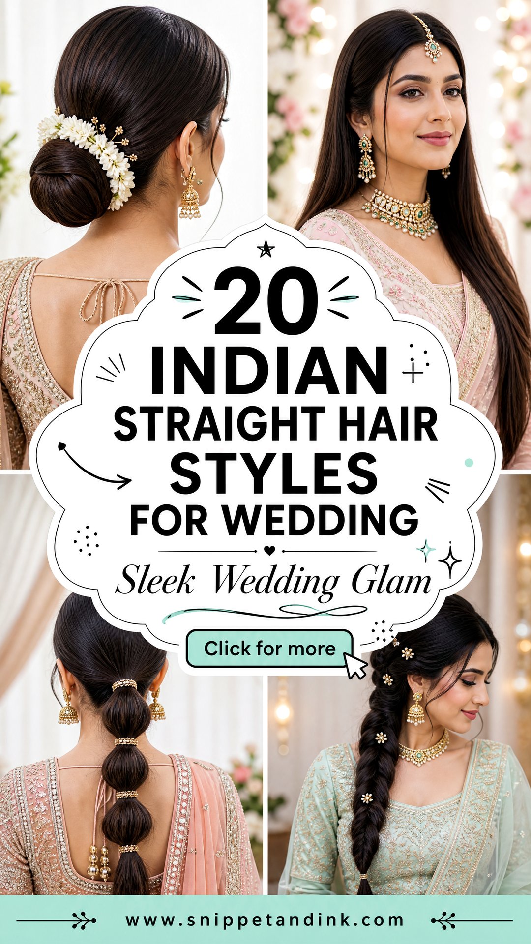 20 Indian Straight Hair Styles for Wedding Sleek Glam - 20 Indian Straight Hair Styles for Wedding: Sleek Glam