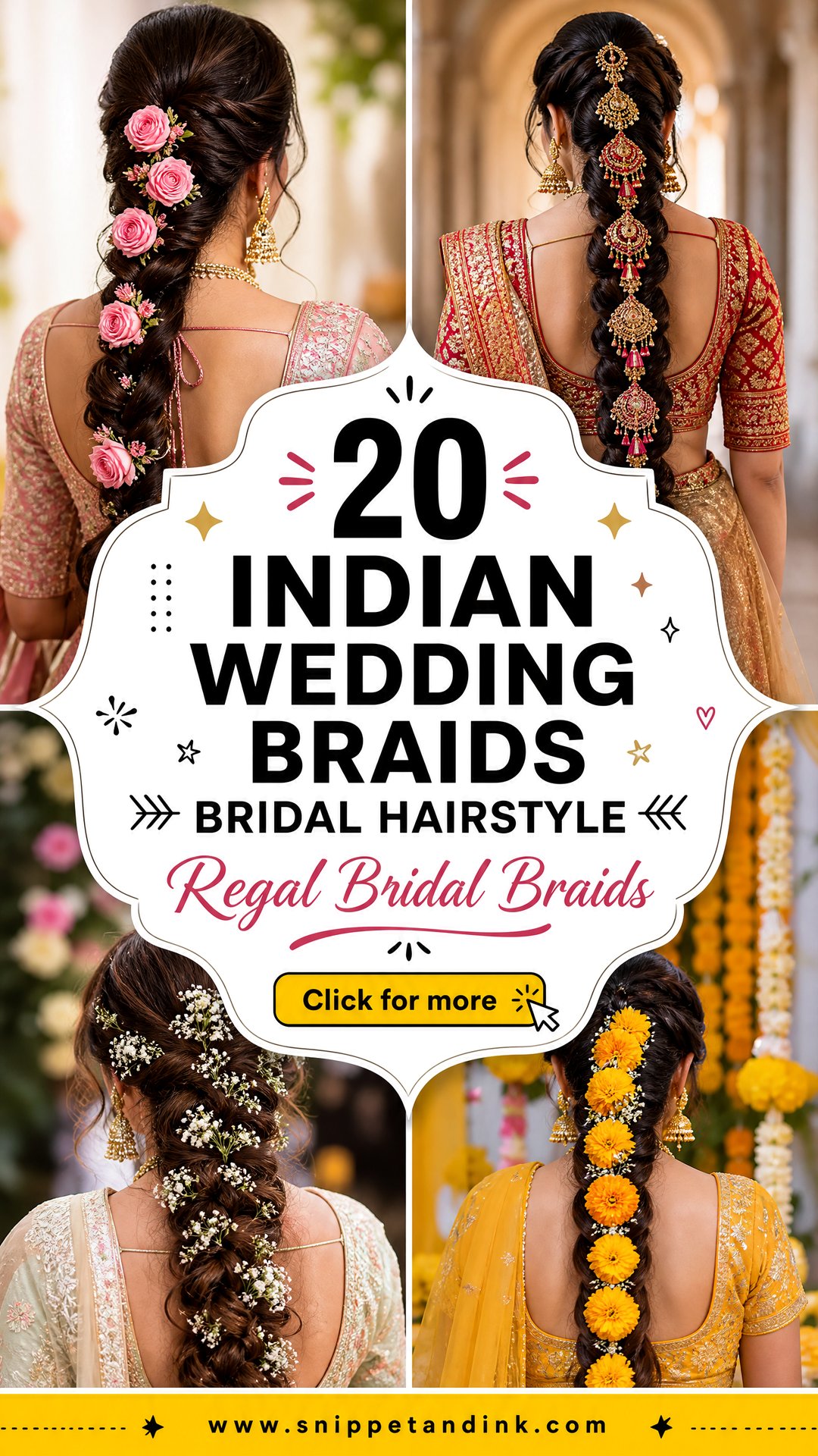 20 Indian Wedding Braids Bridal Hairstyle For Regal Brides - 20 Indian Wedding Braids Bridal Hairstyle For Regal Brides